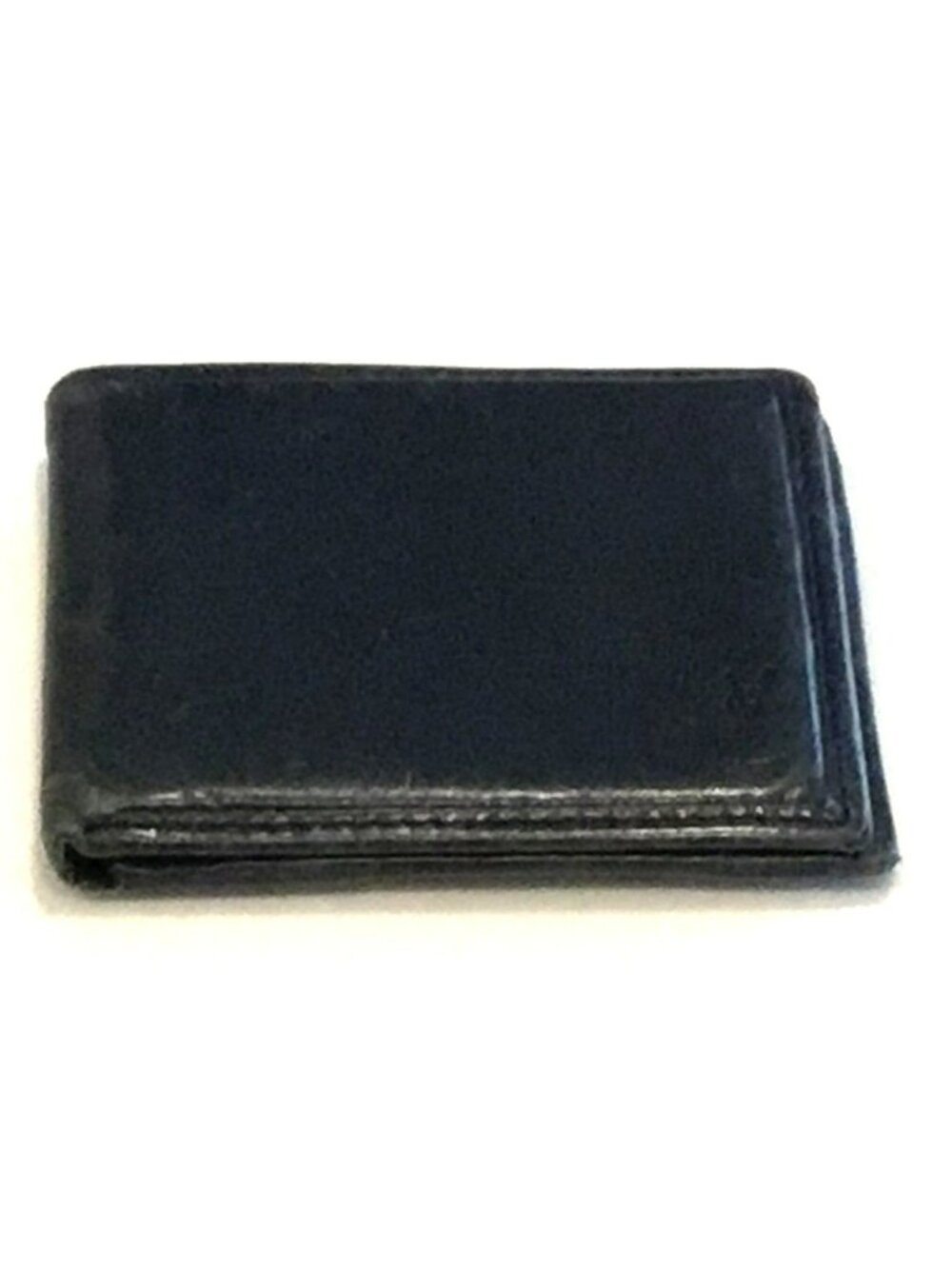 Black Leather Bifold Wallet With Multiple Card Slots Coin Pocket & YSL Logo Inte